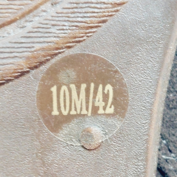 Lucky Brand Brown Leather Suede Side Zipper Heels Ankle Bootie V673 - Picture 10 of 13